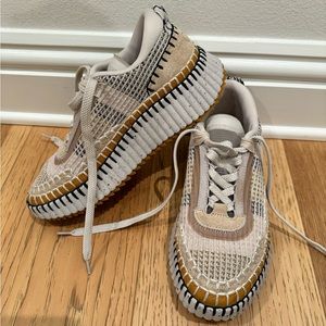 Chloe nama tennis shoes beige